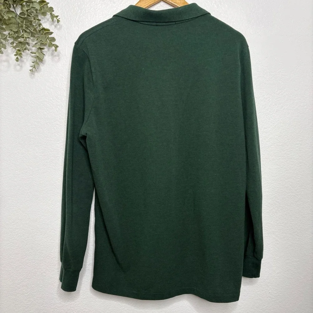 Polo Ralph Lauren Mens Classic Fit Long Sleeve Polo Shirt Green Large Purple